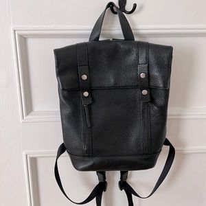 Leather backpack purse